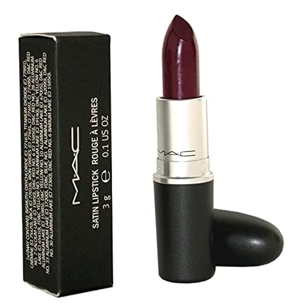 MAC Satin Dark Red Lipstick Rebel NEW IN BOX
